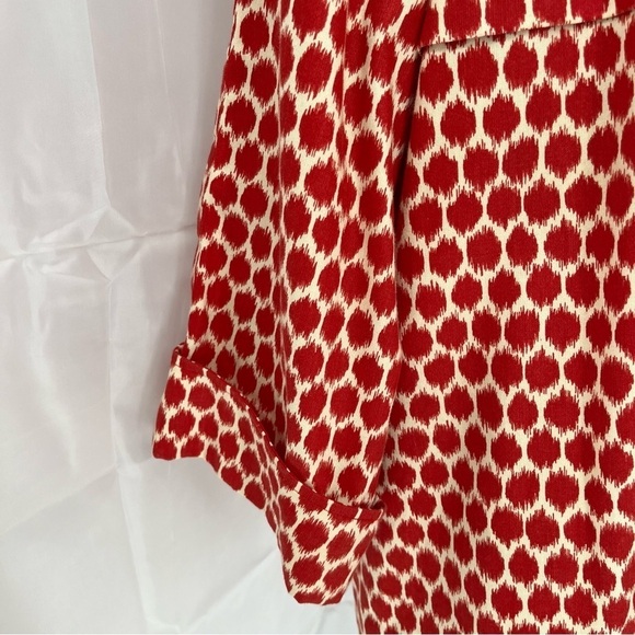 3 Sisters Womens NEW Jacket Size XXL Patterned 5 Buttons Pockets Red Cream - Picture 4 of 9